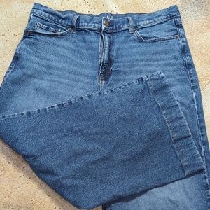 a.n.a | High-Rise Wide Leg Blue Jeans With Stretch Size 18